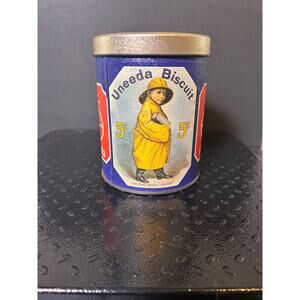 Bristol Ware collectible tin featuring the iconic "Uneeda Biscuit" boy